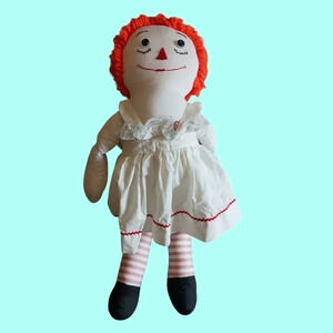 Vtg 1970 knickerbocker raggedy ann doll stuffed "15"